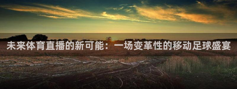 未来体育直播的新可能:一场变革性的移动足球盛宴